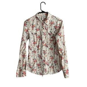 Full Tilt Women Top Sz Med Women Floral Long Sleeve Snap Up Western Cottagecore
